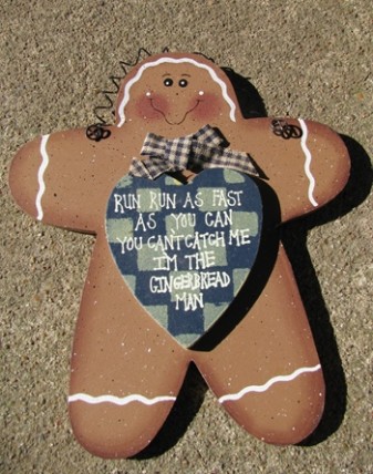 WD296 - Gingerbread Man Wood WD296 - Gingerbread Man Wood