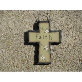  Primitive Wood Mini Cross WD803 - Faith