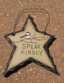  WD809 - Speak Kindly wood star 