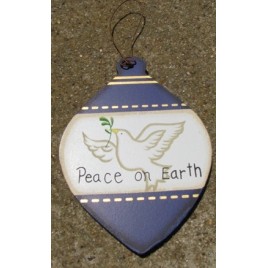 Wood Christmas Ornament wd854 -Peace on Earth Dove Wood Christmas Ornament wd854 -Peace on Earth Dove