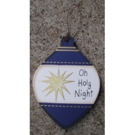 Wood Christmas Ornament WD856 - Oh Holy Night Wood Christmas Ornament WD856 - Oh Holy Night