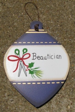 Wood Ball Christmas Ornament wd860 - Beautician Wood Ball Christmas Ornament wd860 - Beautician