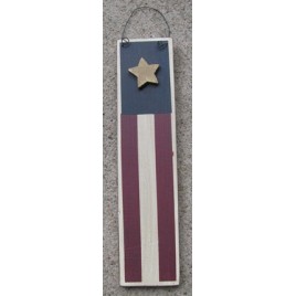 WD87-Patriotic Wood Flag 