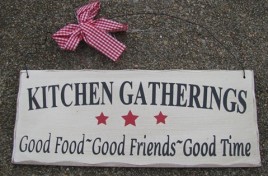 wd306 Kitchen Gatherings Wood Sign 