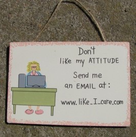 WS127-Don't Like My Attitude Wood Sign 