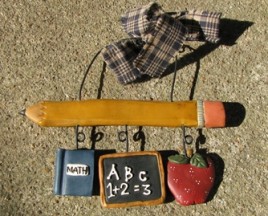 WW647-Math Apple & Slate Resin Sign 